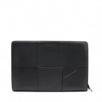 ボッテガヴェネタ マキシイントレチャート レザー ラウンドジップ