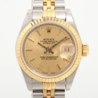 ロレックス レディ デイトジャスト 69173 SS×YG AT シャンパン文字盤