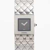 シャネル マトラッセ SS QZ ブラック文字盤