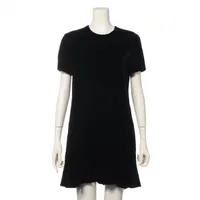 サンローランパリ レーヨン×シルク ワンピース 17年 36 ブラック