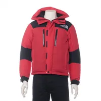 ノースフェイス ナイロン ダウンジャケット XS レッド×ブラック