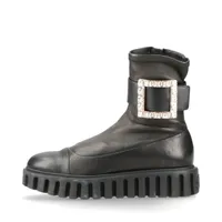 ロジェ ヴィヴィエ レザー ショートブーツ 38.5 ブラック