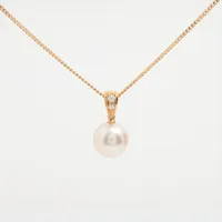 タサキ パール ダイヤ K18(YG) 約9.5mm