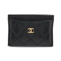 シャネル マトラッセ キャビアスキン ブラック ゴールド金具