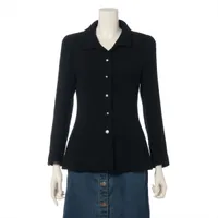 シャネル ココボタン ウール ジャケット 96A 38 ブラック