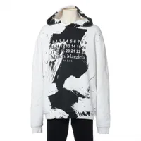 メゾンマルジェラ コットン パーカー 20AW 48 ホワイト×ブラック