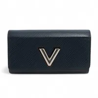 ヴィトン エピ ポルトフォイユツイスト M64401 ロングウォレット ネイビー×オレンジ