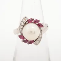 クイーン パール ルビー Pt950 約9.0mm