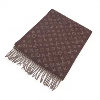 ルイ・ヴィトン エシャルプ モノグラム グラディエント M70258 ウール×カシミヤ マフラー FF1221 ブラウン