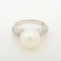 ノンブランド パール ダイヤ Pt900 約12.5mm