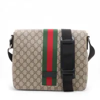 グッチ GGスプリーム PVC ショルダーバッグ ベージュ
