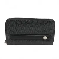 フェンディ 7M0210 PVC×レザー ラウンドジップウォレット ブラック A