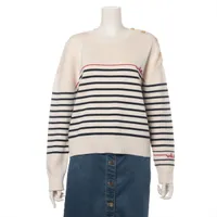 ヴァレンティノ ウール ニット S アイボリー×ブラック