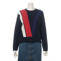 ヴァレンティノ ウール×カシミヤ ニット S ネイビー