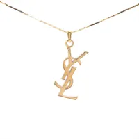 イヴサンローラン YSLロゴ GP ネックレス ゴールド