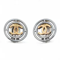 シャネル ココマーク GP イヤリング(両耳用) 96P ゴールド×シルバー