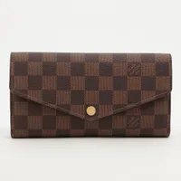 ルイ・ヴィトン ダミエ エベヌ スタッズ ポルトフォイユサラ N60476 長