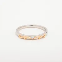 星の砂 ダイヤ K18(YG)×Pt950