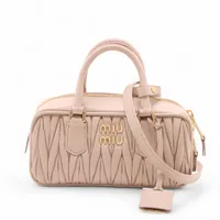 MIU MIU  ミュウミュウ 2wayバッグ レザー miu miu（ミュウミュウ） 2wayバッグ ショルダー レザー ネイビー