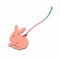 エルメス プティアッシュ レザー チャーム ピンク×ブルー