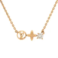 ヴィトン コリエ プティ ルイ M00368 GP×ラインストーン ネックレス LE3272 ゴールド