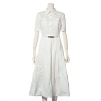 グッチ コットン ワンピース 36 ホワイト