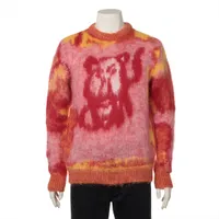 ディオール×ピータードイグ モヘヤ×ナイロン×ウール ニット S マルチカラー