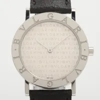 ブルガリ ブルガリブルガリ BB33SLD SS×革 QZ シルバー文字盤