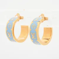 ルイ・ヴィトン GP ピアス(両耳用) OB3274 ゴールド×ブルー