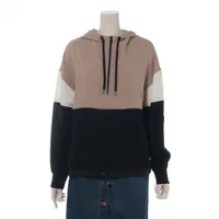 モンクレール CAMICIA アセテート×レーヨン パーカー 21年 38 ベージュ×ブラック