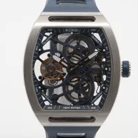 ゼロタイム SS×ラバー 手巻き スケルトン文字盤