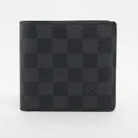 ルイ・ヴィトン ダミエ グラフィット ポルトフォイユマルコ N62664 コンパクトウォレット ブラック
