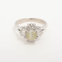 ノンブランド クリソベリルキャッツアイ ダイヤ Pt900