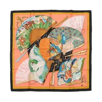 エルメス カレ90 joyaux de LETE 夏の宝石 シルク スカーフ オレンジ