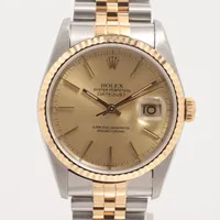 ロレックス デイトジャスト36 16233 SS×YG AT シャンパン文字盤