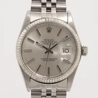 ロレックス デイトジャスト 16014 SS×WG AT シルバー文字盤