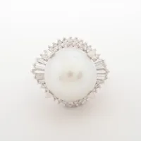 ノンブランド パール ダイヤ Pt900 約13.0mm