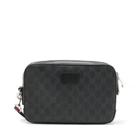 グッチ GGスプリーム PVC セカンドバッグ ブラック