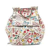 ドルチェ&ガッバーナ シシリー レザー バックパック/リュック ホワイト