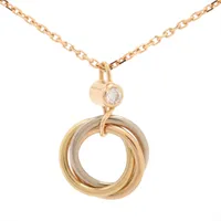 カルティエ ベビートリニティ 1P ダイヤ 750(YG×PG×WG)