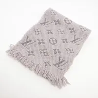 ヴィトン エシャルプ ロゴマニア M74742 ウール×シルク マフラー GM0135 グリペルル