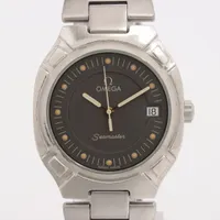 オメガ シーマスター ポラリス SS QZ グレー文字盤
