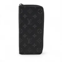 ルイ・ヴィトン モノグラムエクリプス ジッピーウォレットヴェルティカル M62295 ラウンドジップウォレット ブラック