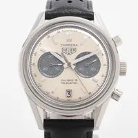 タグホイヤー カレラ キャリバー18 CAR221A.FC6353 SS×革 AT シルバー文字盤