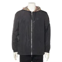 バーバリー ノバチェック ナイロン ジャケット ティッシ期 XS ブラック×ベージュ