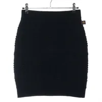 ルイ・ヴィトン ウール×ナイロン ニットスカート 21AW XS ブラック