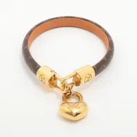 ルイ・ヴィトン ブラスレクレイジーインロック M6451 PVC×レザー ブレスレット ブラウン