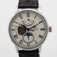 オリエントスター F7X6-UAA0 SS×革 AT シルバー文字盤