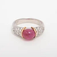 ノンブランド ルビー ダイヤ K18×Pt900