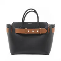 バーバリー ベルトバッグ レザー 2WAYハンドバッグ ブラック